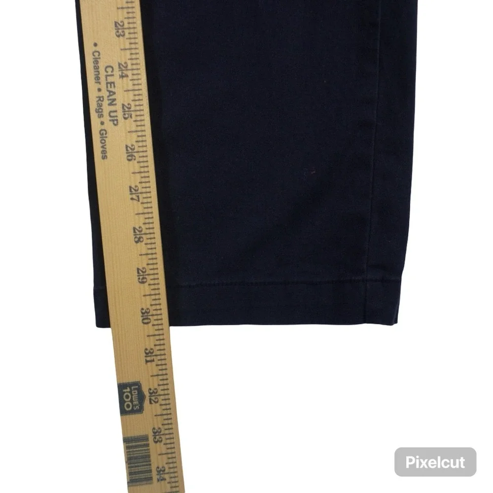 Nautica Chino Pants Mens 36x32 Blue All Day Comfort Flat Front Performance